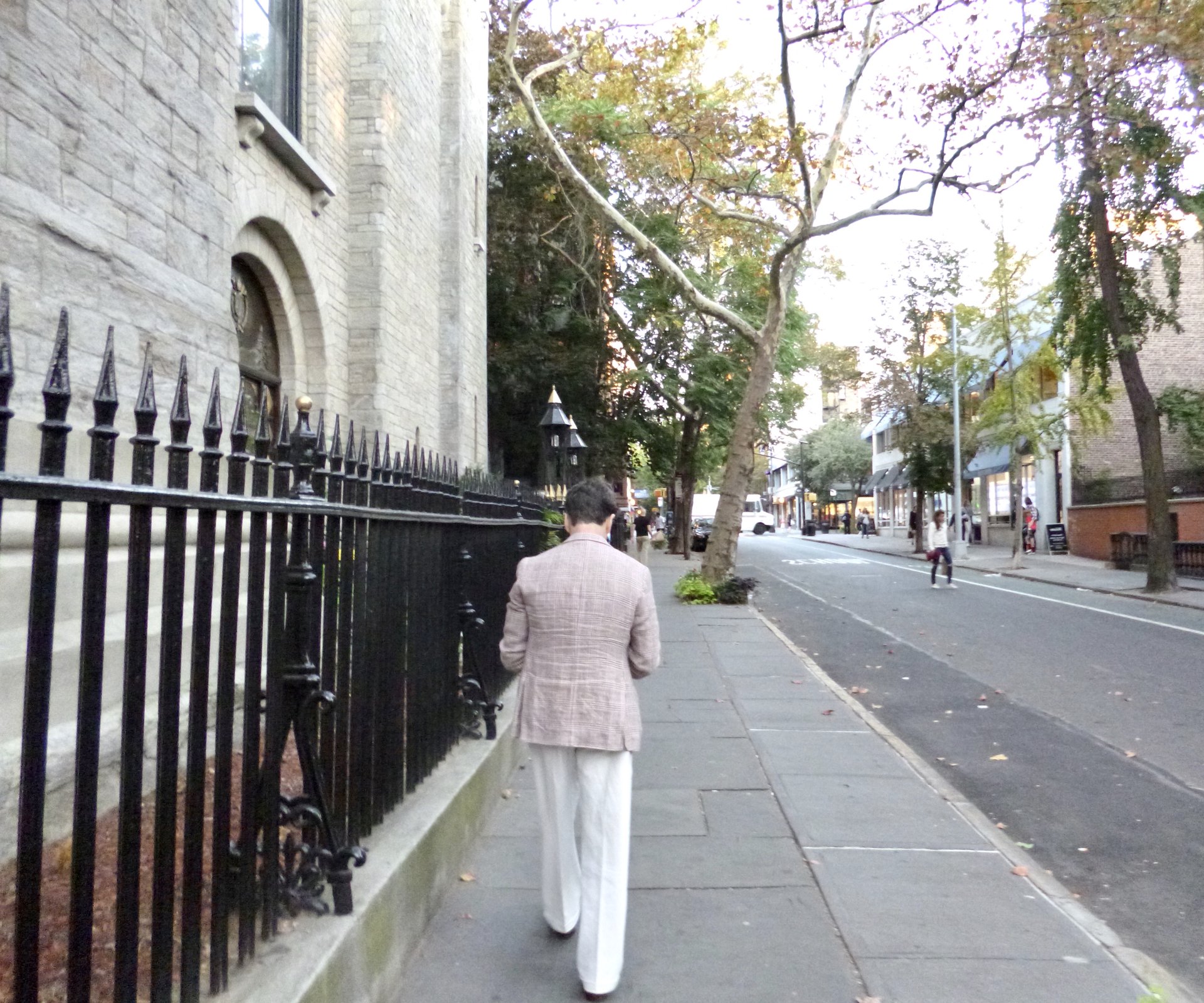 People walking to church
